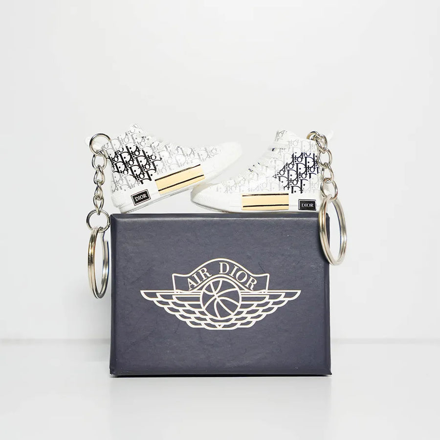 3D Sneaker Keychain With Box - Dior B23 White