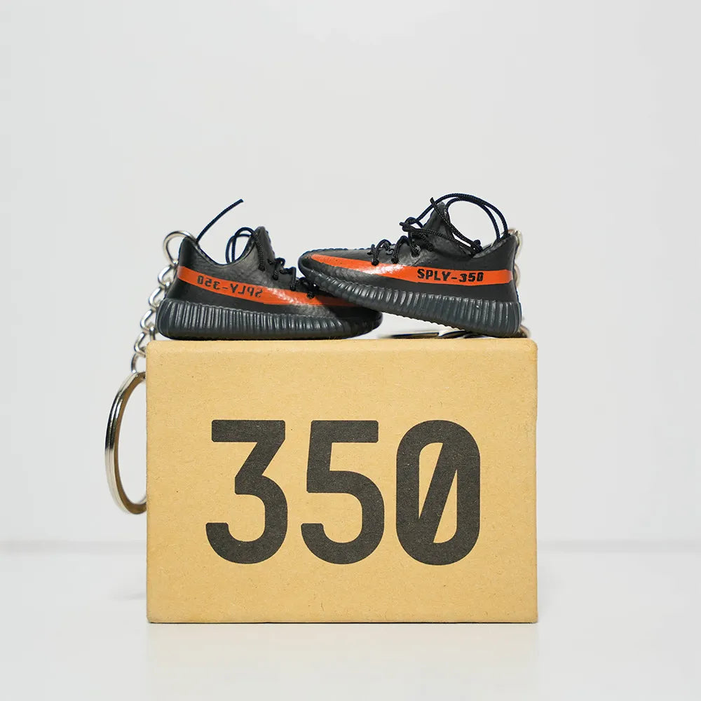 3D Sneaker Keychain With Box - Yeezy Coral Red