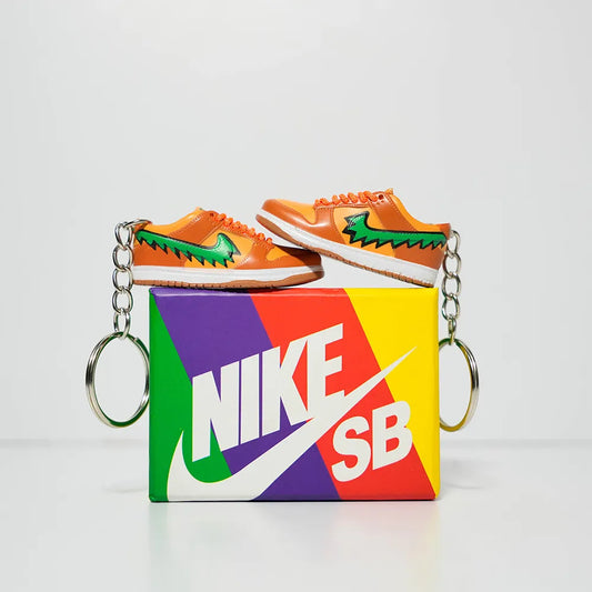 3D Sneaker Keychain With Box - SB Dunk Grateful Dead Orange