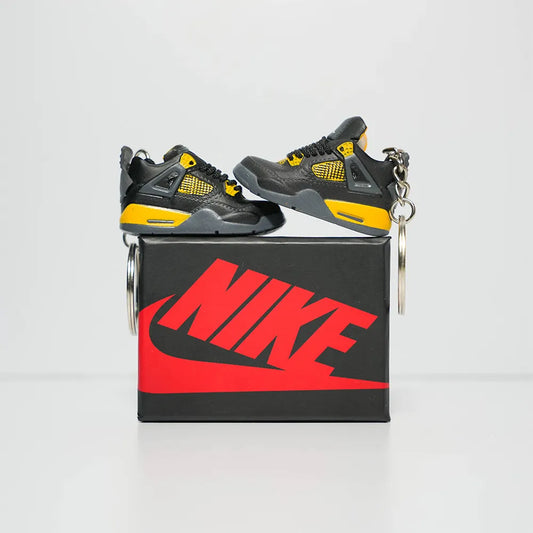 3D Sneaker Keychain With Box - AJ4 Yellow Thunder