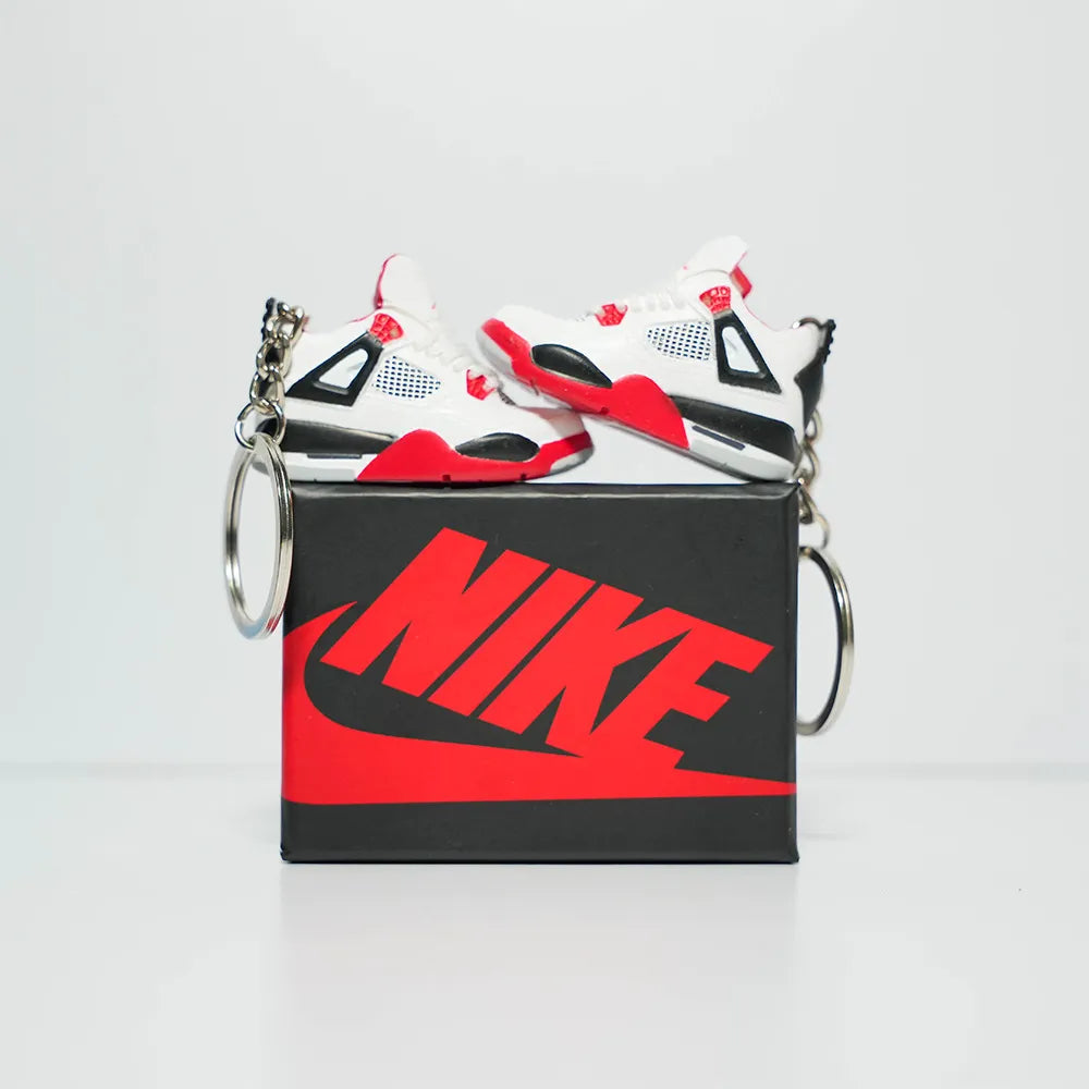 3D Sneaker Keychain With Box - AJ4 Fire Red