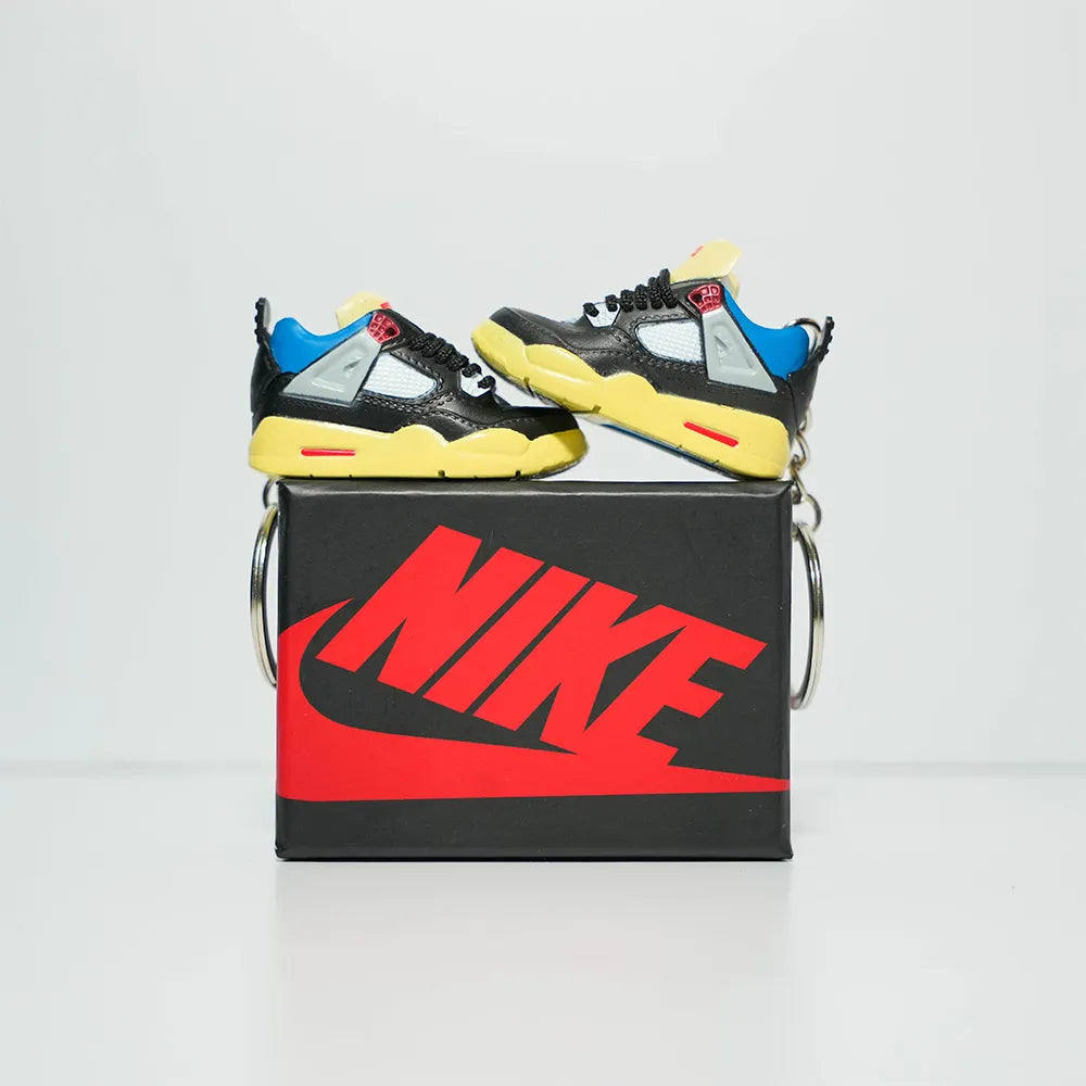 3D Sneaker Keychain With Box - AJ4 Union Off Noir