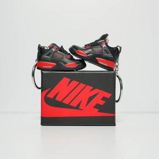 3D Sneaker Keychain With Box - AJ4 Red Thunder