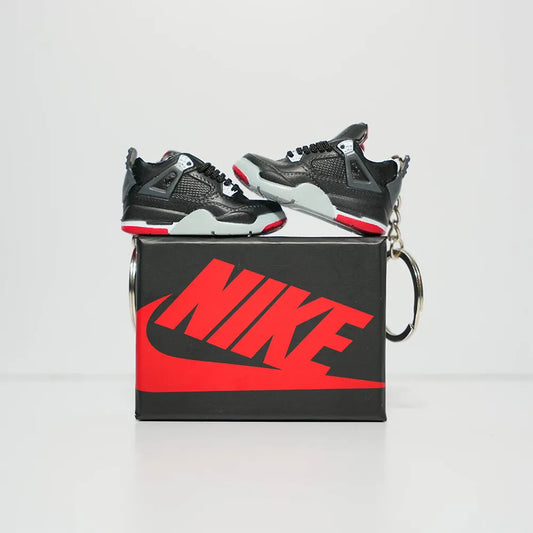 3D Sneaker Keychain With Box - Air Jordan 4 BRED