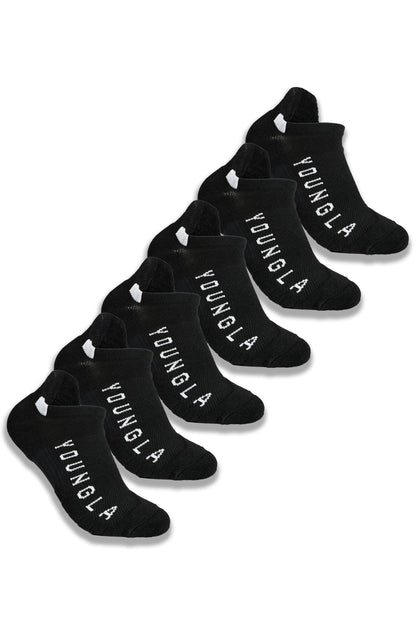 YoungLA 710 Performance Ankle Socks 3-Pack White