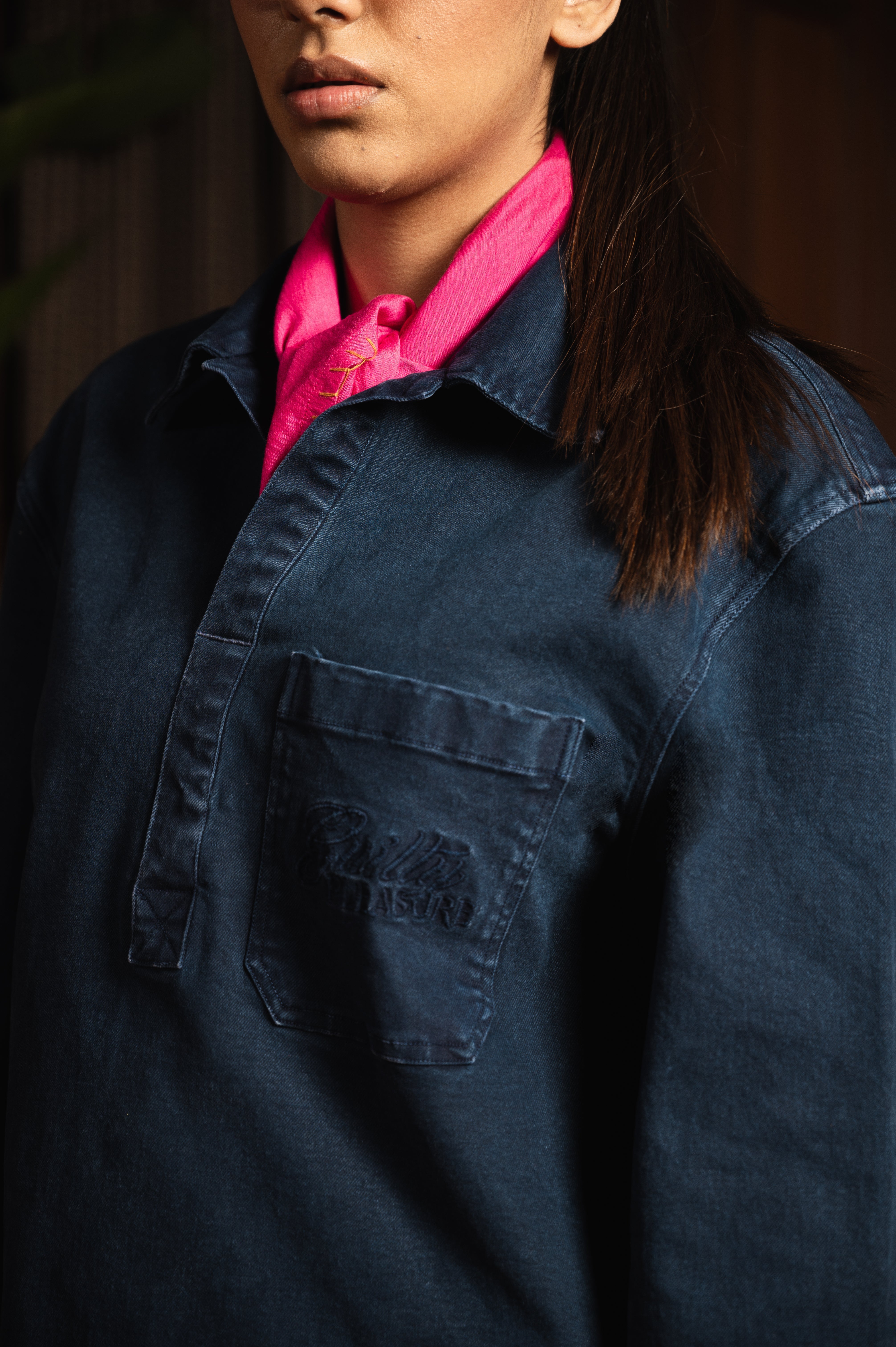 Guilty Pleasure Denim Pullover In Blue