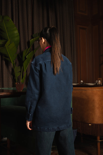 Guilty Pleasure Denim Pullover In Blue