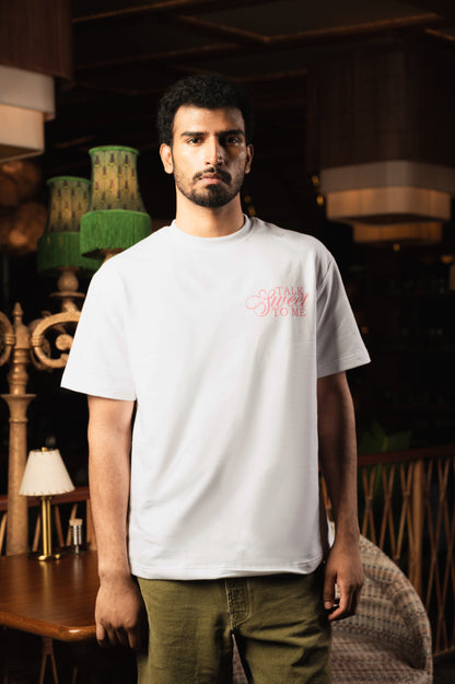 Talk Sweet To Me Tshirt In White Regular Fit