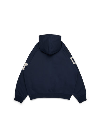 Denim Tears DT Chenille Patch Zip Hoodie Blue