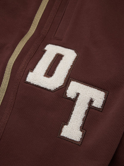 Denim Tears DT Chenille Patch Zip Hoodie Brown