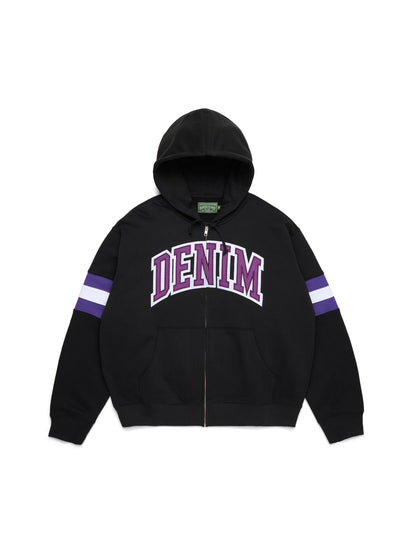 Denim Tears DT Stripe Zip Hoodie Black