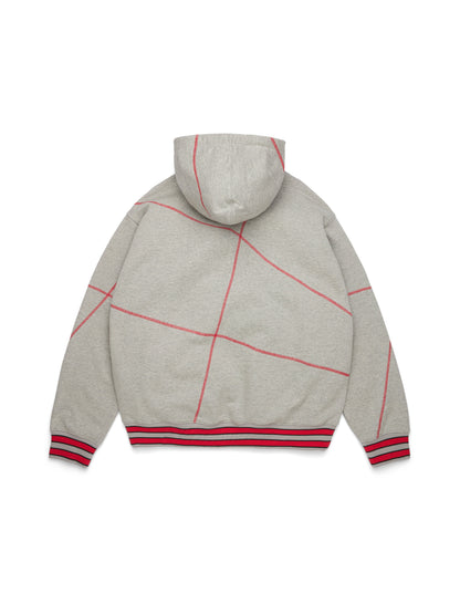 Denim Tears DT Virginia Overlock Stitch Hoodie Grey