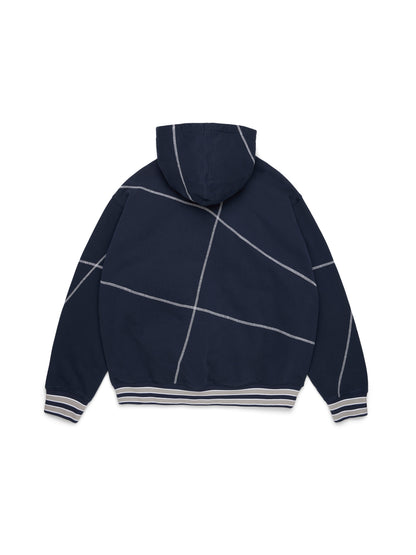 Denim Tears DT Virginia Overlock Stitch Hoodie Navy