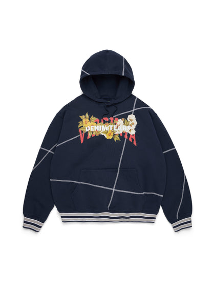 Denim Tears DT Virginia Overlock Stitch Hoodie Navy