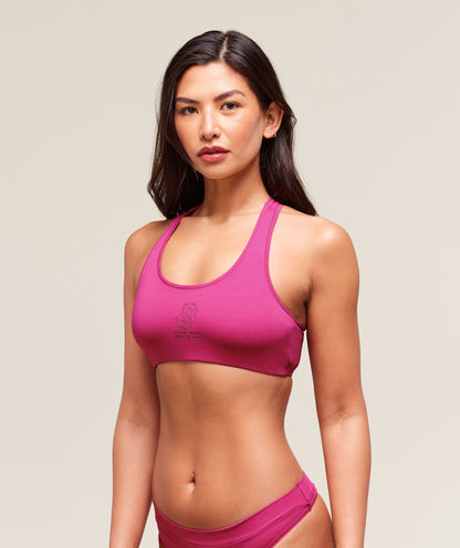 Women's Gymshark Deadlift Graphic Cotton Bralette Winning Pink