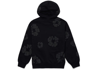 denim tears cotton wreath hoodie black monochrome