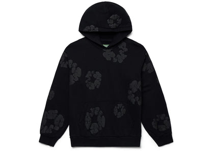 denim tears cotton wreath hoodie black monochrome