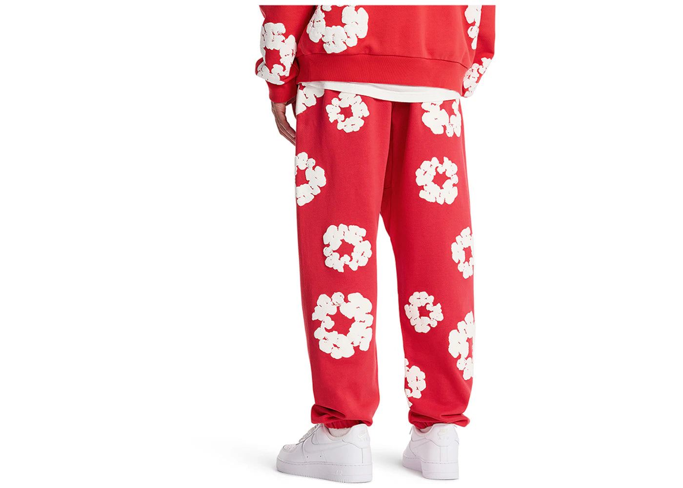 denim tears cotton wreath sweatpant red