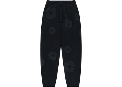 denim tears cotton wreath sweatpants black monochrome