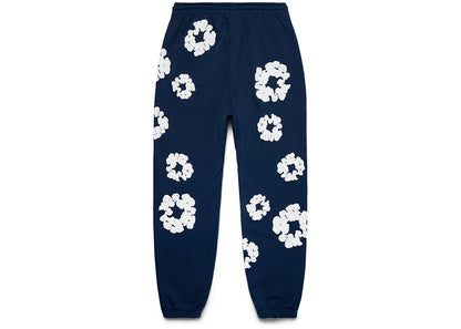 denim tears cotton wreath sweatpants navy