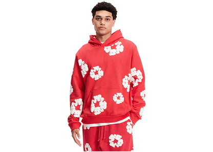 denim tears cotton wreath sweatshirt red