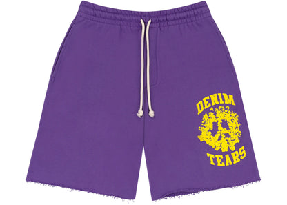 denim tears denim university sweat shorts purple
