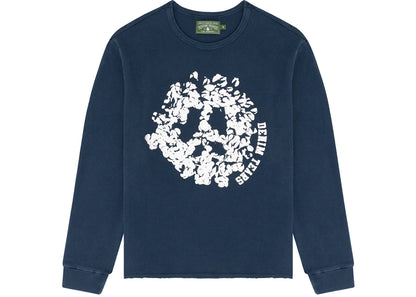 denim tears denim university thermal l/s tee navy