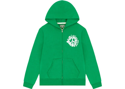 denim tears denim university zip hoodie green