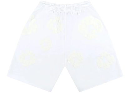 denim tears mono cotton wreath shorts white