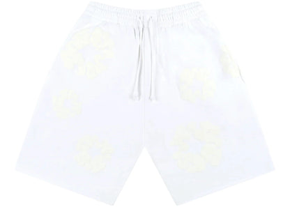 denim tears mono cotton wreath shorts white