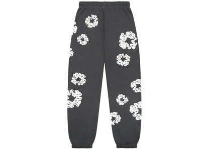 denim tears rhinestone cotton wreath sweatpants vintage black