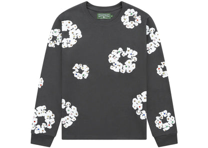 denim tears rhinestone cotton wreath thermal vintage black