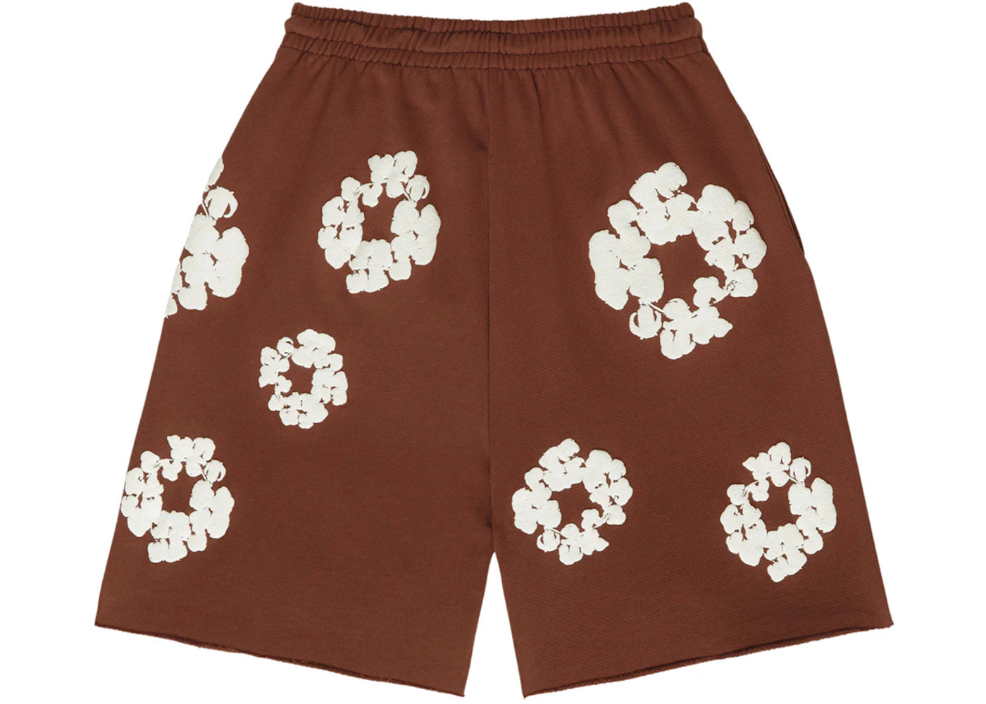 denim tears the cotton wreath shorts brown