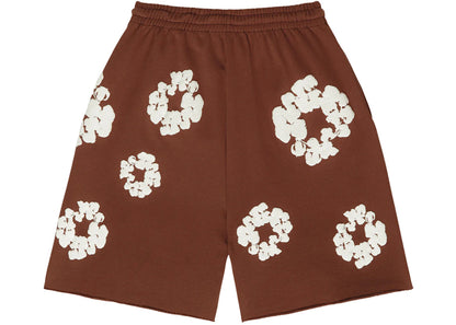 denim tears the cotton wreath shorts brown