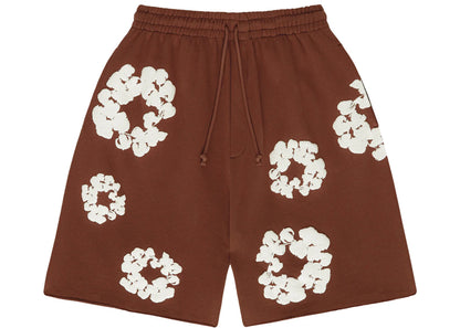 denim tears the cotton wreath shorts brown