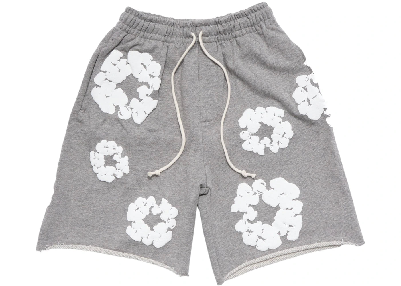 denim tears the cotton wreath shorts grey