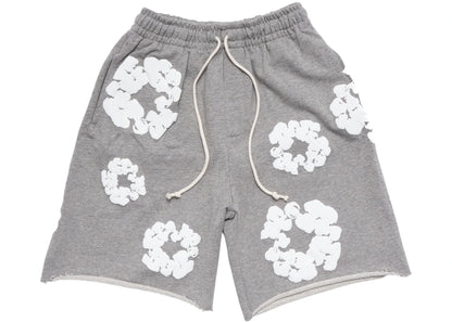 denim tears the cotton wreath shorts grey