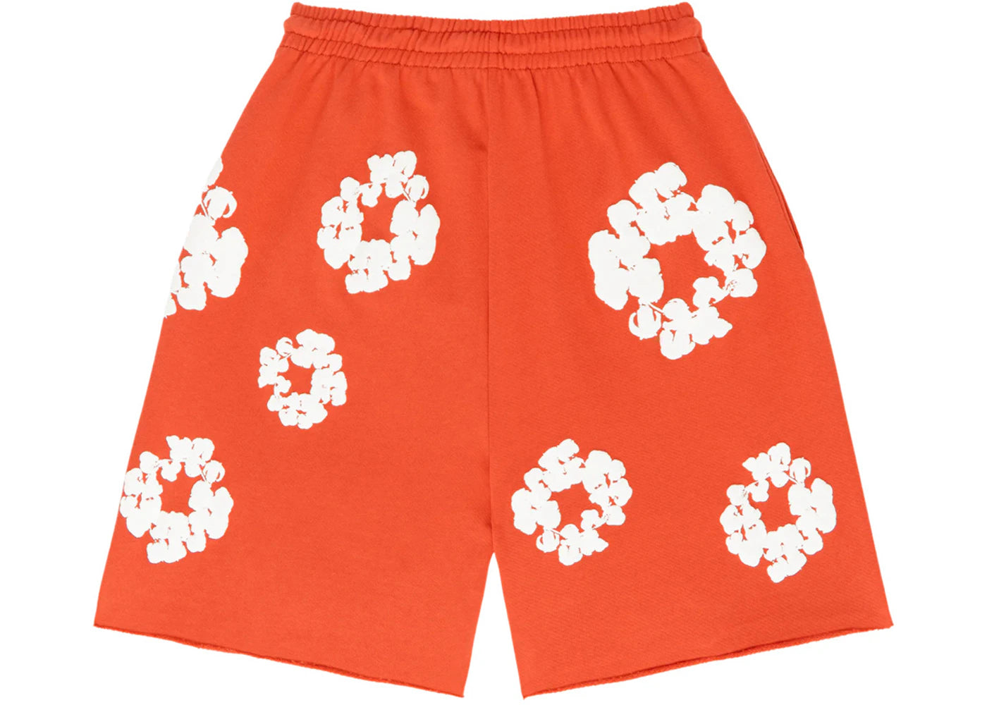 denim tears the cotton wreath shorts orange