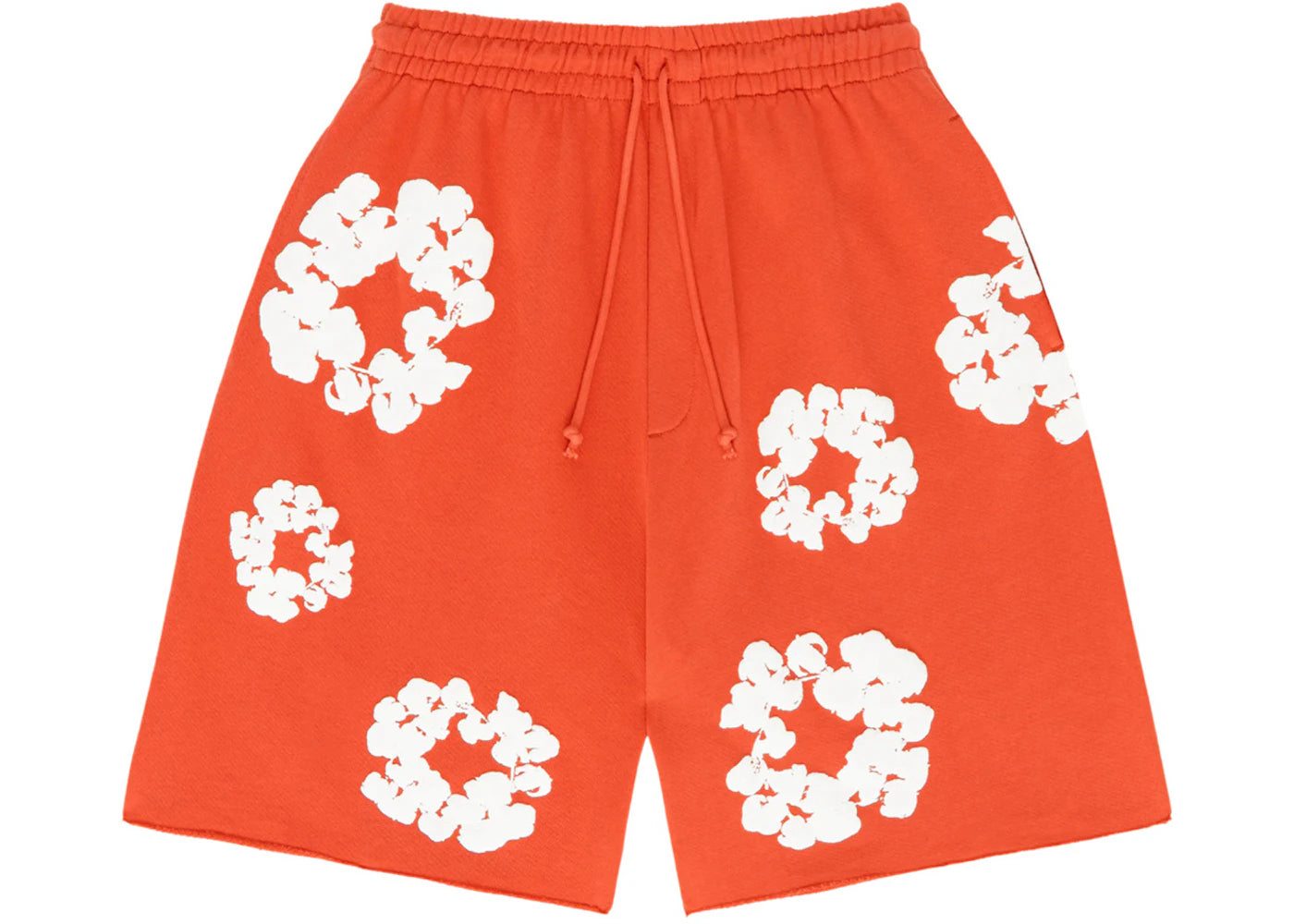 denim tears the cotton wreath shorts orange