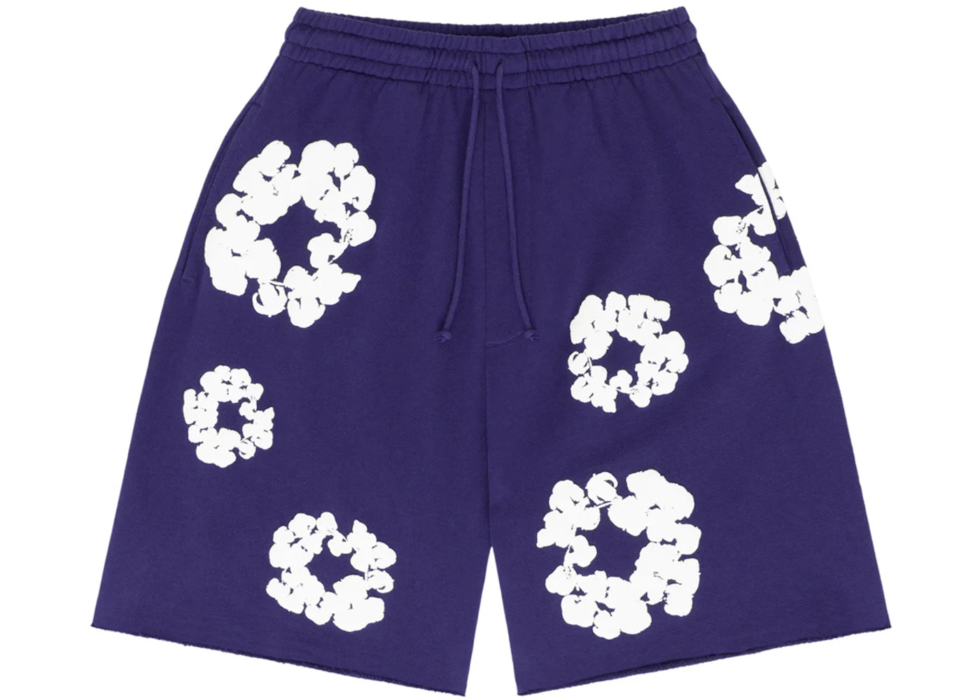 denim tears the cotton wreath shorts purple