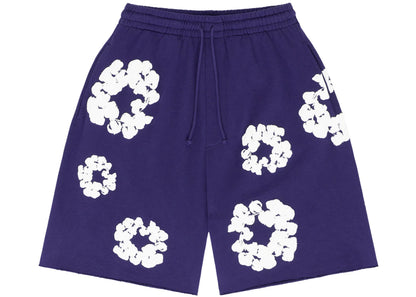 denim tears the cotton wreath shorts purple