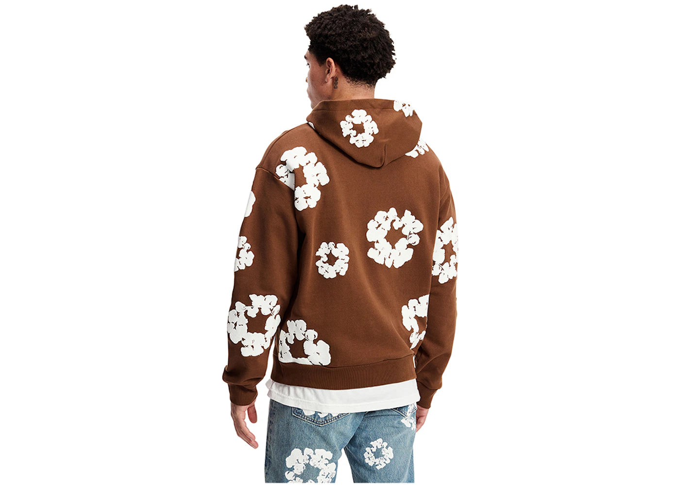 denim tears the cotton wreath sweatshirt brown