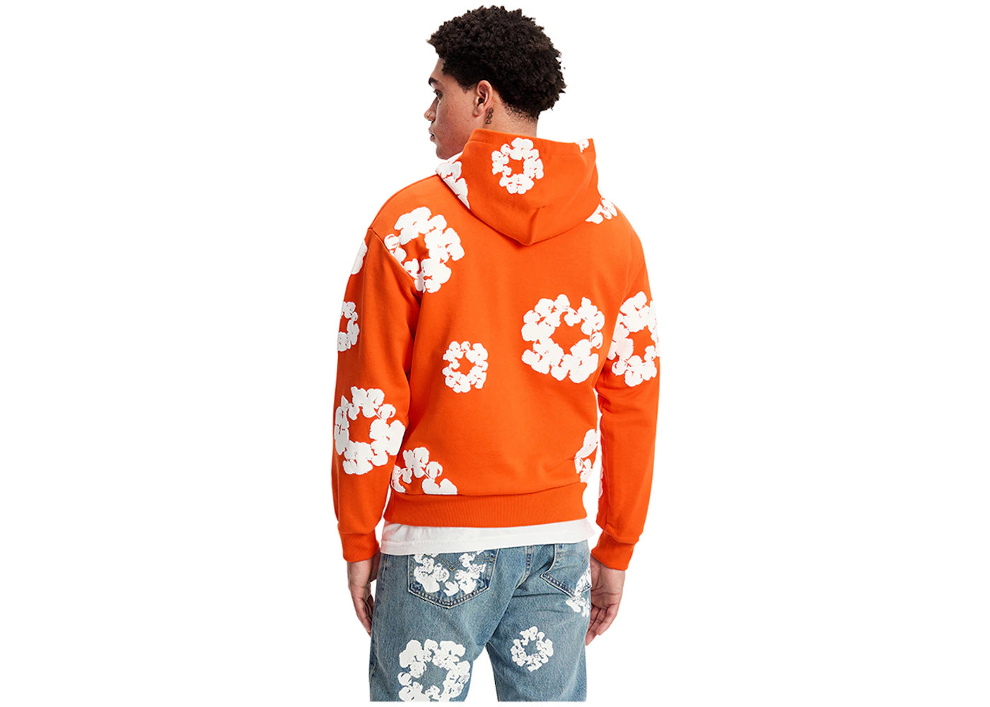 denim tears the cotton wreath sweatshirt orange