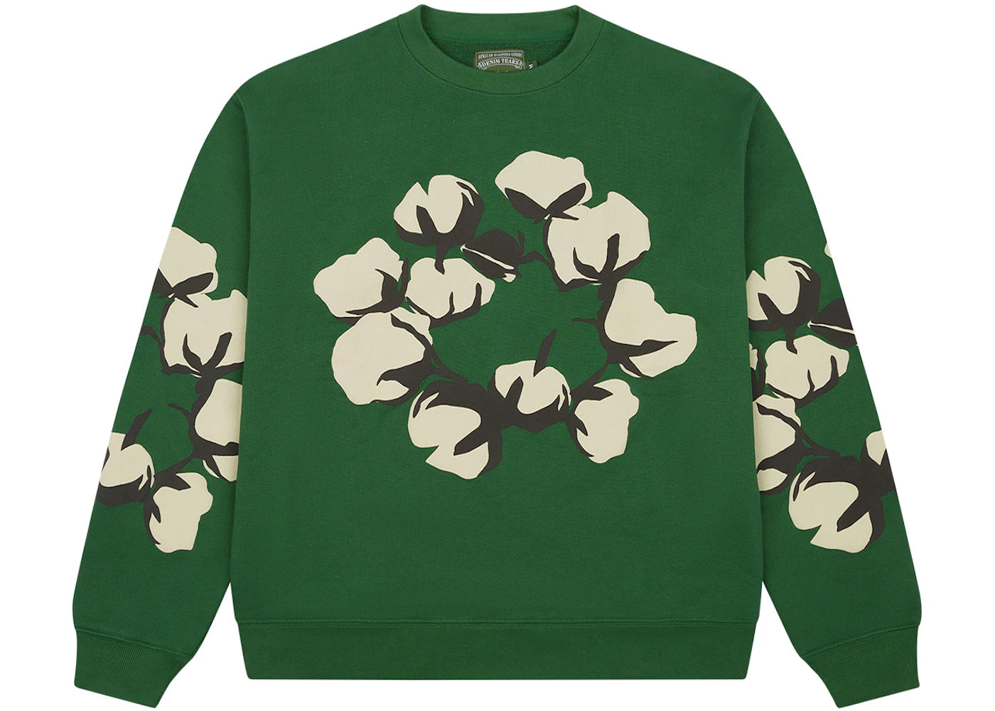 denim tears x cpfm cactus tears crewneck green