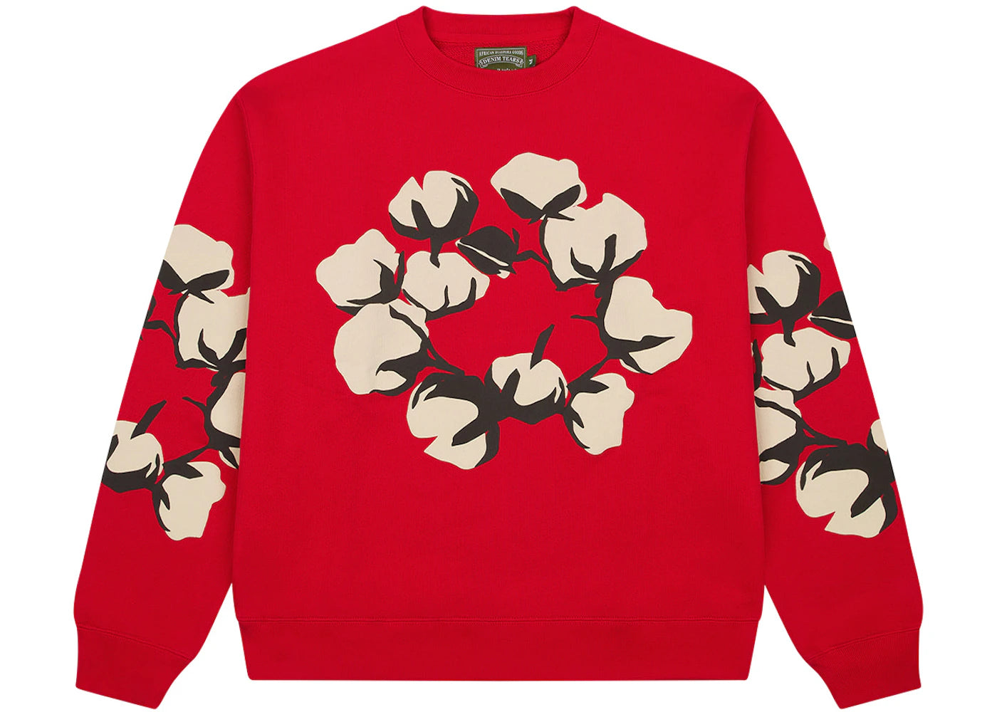denim tears x cpfm cactus tears crewneck red