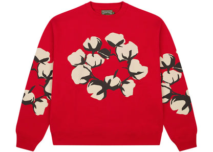 denim tears x cpfm cactus tears crewneck red
