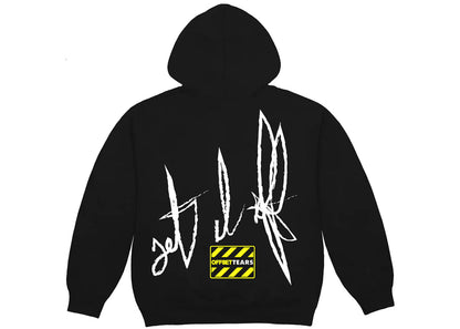 denim tears x offset hoodie black