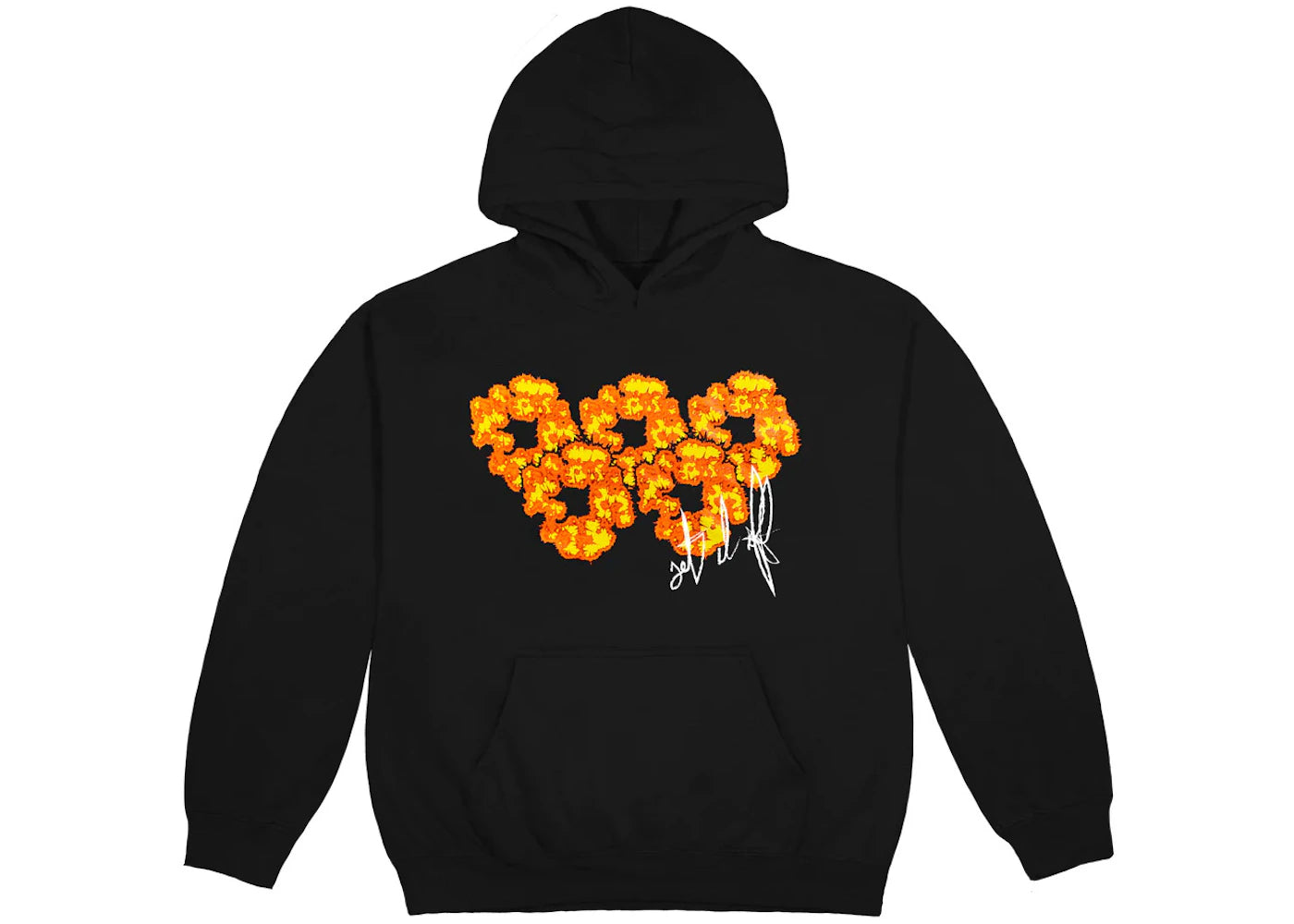 denim tears x offset hoodie black