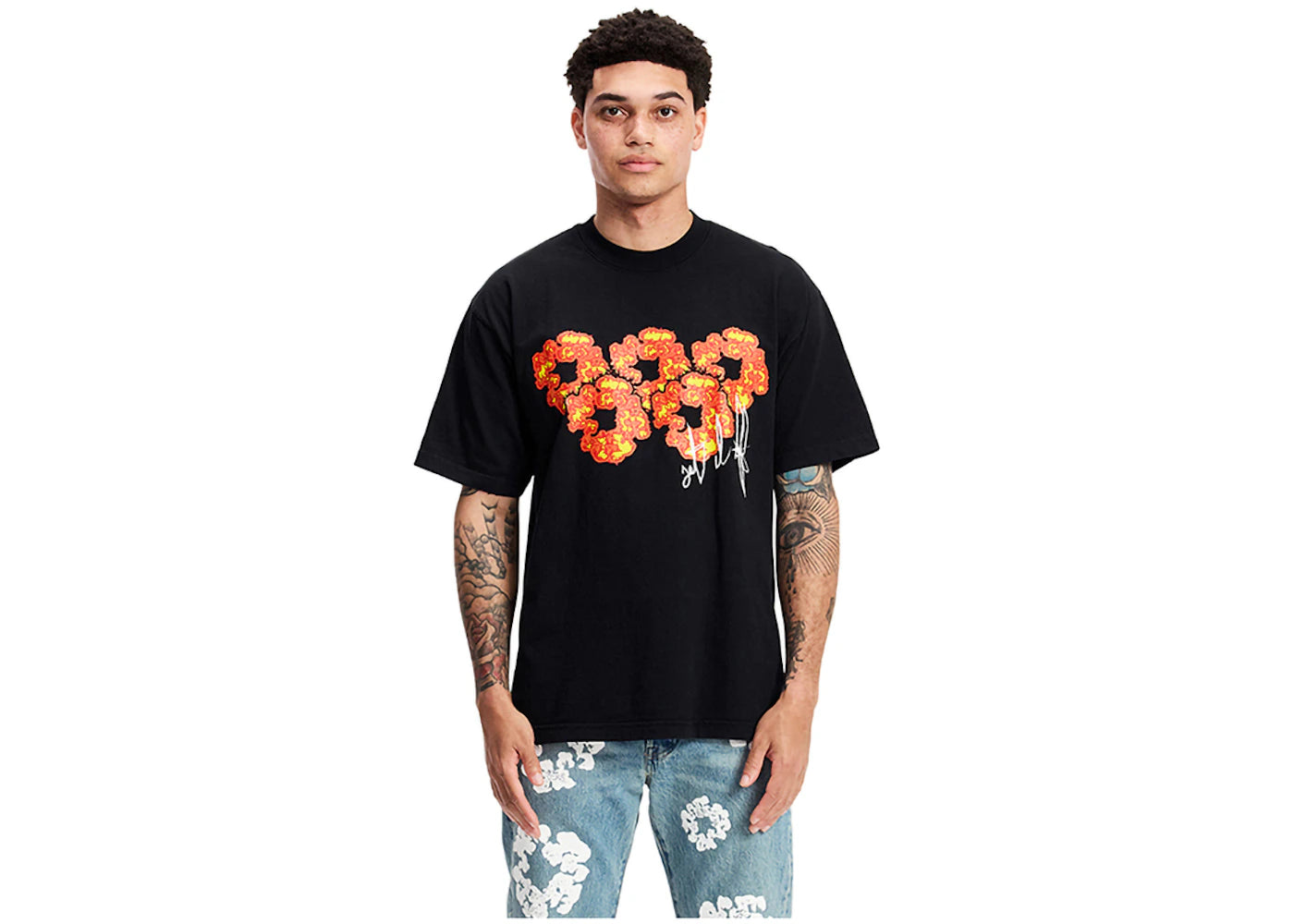 denim tears x offset set it off #2 t-shirt black