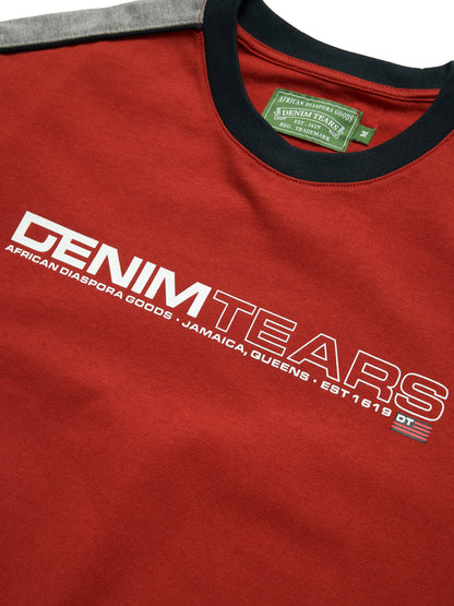 Denim Tears Paneled Tee Red
